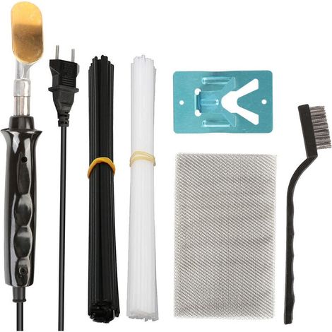 Fer A Souder Electrique 50 W, Kit De Soudage En Plastique Avec 40 Tiges, 1 Support, 1 Brosse Metallique, 1 Filet, Eu Plug (1/4)