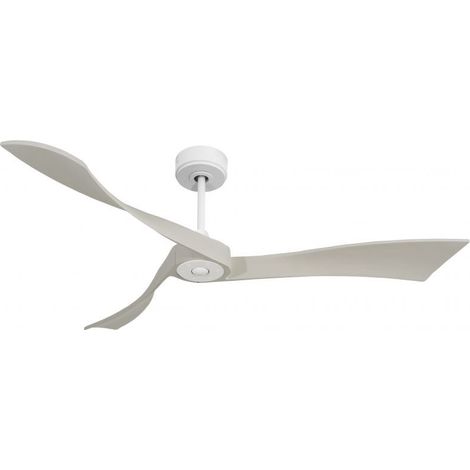 Twist, Ventilateur déstratificateur d'air, pales bois blanc 166 Cm Moteur blanc, sans lumière
