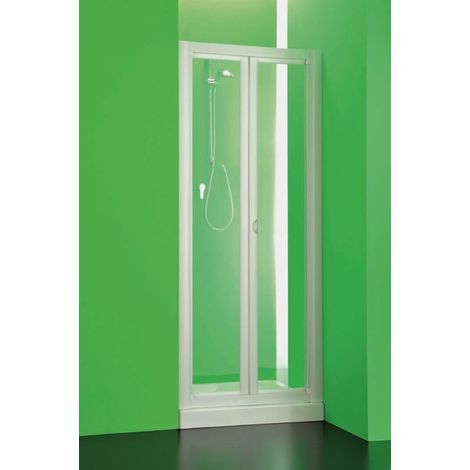 Porta doccia con apertura a libro in acrilico h 185 cm mod. Saturno 90 cm (1/4)