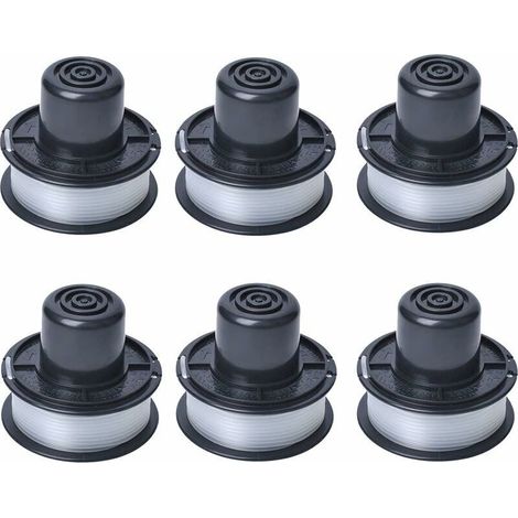 A6226 Bobine de fil compatible avec Black et Decker Auf Tipp Coupe-herbe automatique GL250 / GL310 / GL360 / GL360SB avec 6m ligne, 6-pack (1/4)
