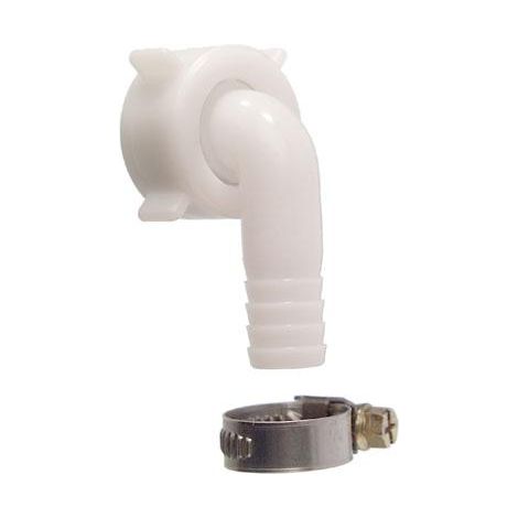Cornat Winkelverschraubung 3/4 mit Schelle Schlauchanschluss 10 mm Schelle (1/2)