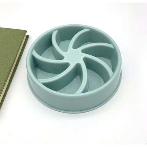 Gamelle antidérapante anti-étouffement slow food pour animaux de compagnie(bleu) (1/5)
