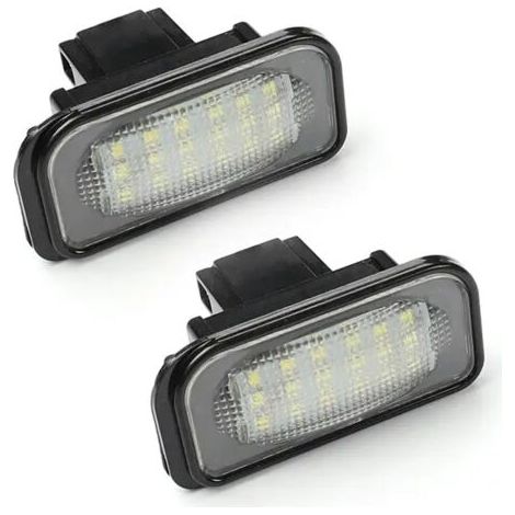 2PCS Lampe de plaque d'immatriculation 18 perles  LED éclairage de plaque d'immatriculation pour BENZ W203 4D Sedan (1/5)