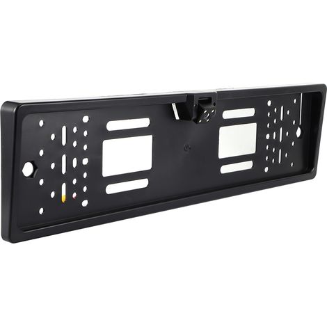 Cadre de plaque d'immatriculation européenne LED caméra de recul Vision nocturne avec lumière blanche IP65 étanche noir (1/5)