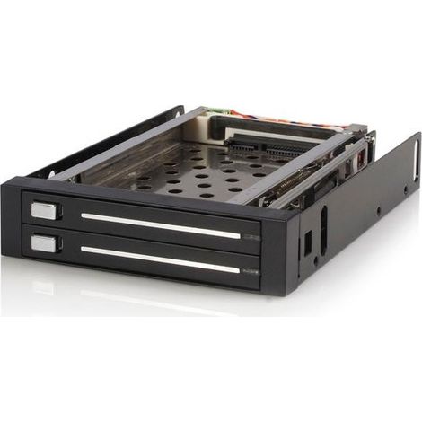 StarTech.com HSB220SAT25B pannello drive bay 8,89 cm (3.5") Pannello incassato Nero (1/5)