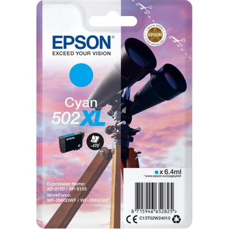 Epson C13T02W24020 502XL cartuccia d'inchiostro 1 pz Originale Resa elevata (XL) Ciano (1/3)