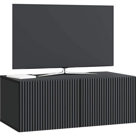 Maison Exclusive - Meuble TV mural Noir 78,5 x 41 x 30 cm Bois d'ingénierie