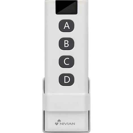 Pulsador Inalámbrico De 4 Botones Nivian Nvs-batbutton-4p-r