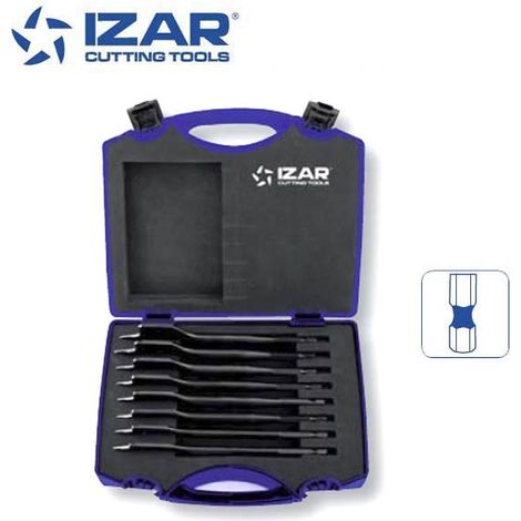 coffret 8 mèches plates Izar à haut rendement de 12 à 32 mm longueur 152 mm