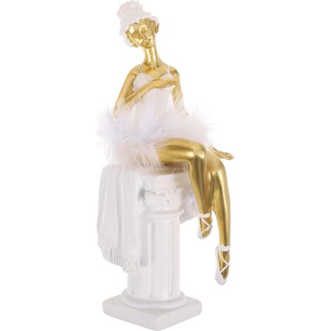 Figurine de Ballerine en Résine Délicate, Décoration Intérieure Élégante pour Bureau et Chambre Fille, Ornement Artistique pour Maison et Présent Créatif D’Anniversaire, Modèle