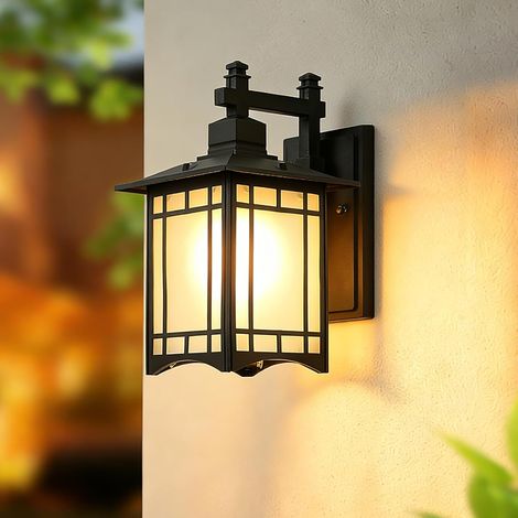 Populaire Japonaise Rétro Extérieur Mur Lumière Antique Vintage Villa Porte Hall Jardin Patio Applique Lanterne Étanche Extérieur Jardin Porte Éclairage Applique Murale En Aluminium (1/4)