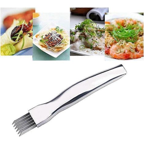 Couteau à râper les oignons en acier inoxydable, râpe à légumes, trancheuse, fourchette pour couper les aliments, ail (1/4)