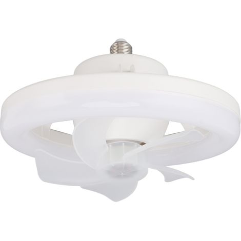 Ventilateur de plafond avec éclairage, rotation à 360°, intensité variable, culot E27, 5 pales, 48 W, télécommande incluse, pour garage, 85-265 V (1/5)