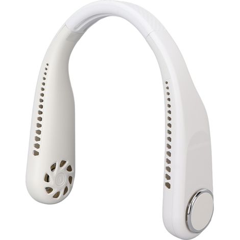 Tragbarer Nackenventilator mit 3 Geschwindigkeitsstufen und einstellbarer Breite, wiederaufladbar und zum Aufhängen geeignet, ideal für Büro, Camping, Sport und Reisen. (1/5)