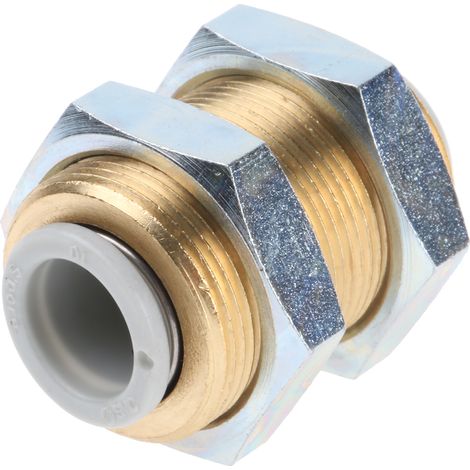 Adaptateur de traversée de cloison SMC KQ2 vers Enfichable 10 mm Enfichable 10 mm