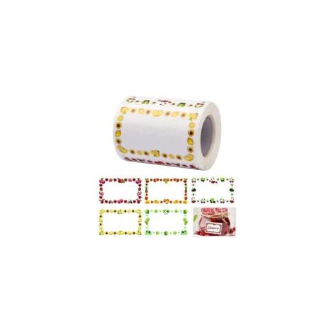 Cyslmuk – Lot de 250 autocollants d'étiquettes de fruits – Étiquettes auto-adhésives 40mm x 65mm – Pour bocaux de confiture et organisation