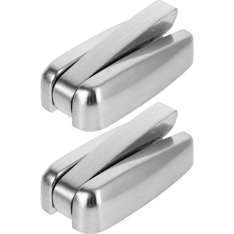 Crochets Muraux Pliables Design Élégant en Alliage de Zinc Argenté Lot de 2 Porte-manteau Moderne et Gain de Place pour Salle de Bain Adapté aux Bureaux (1/5)
