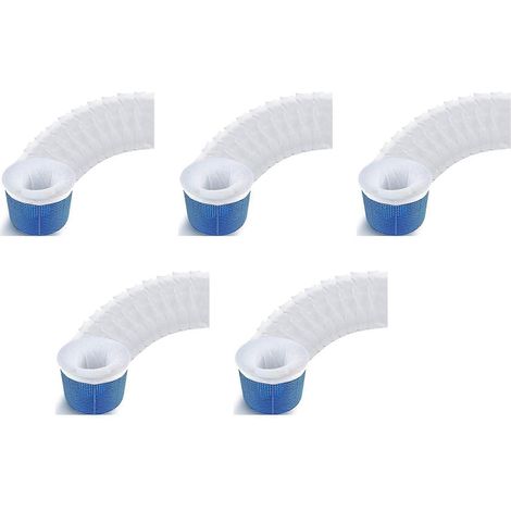 Lot de 50 sacs filtrants pour skimmer de piscine, sacs/filets/couvertures de protection parfaits pour protéger votre piscine hors sol ou enterrée. (1/5)