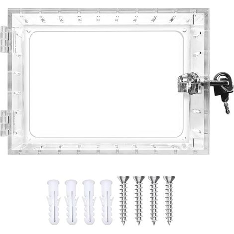 Boîtier de verrouillage pour thermostat avec clé - Couvercle de thermostat universel avec serrure - Protection transparente pour thermostat mural (1/5)