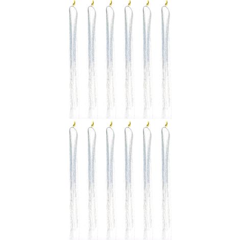 Mèches capillaires scintillantes argentées, extensions de dreadlocks brillantes et pailletées, tresses colorées avec strass pour cheveux (1/5)