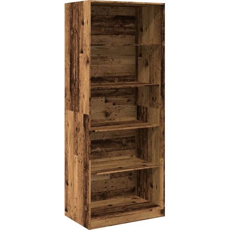 vidaXL Wardrobe Old Wood 80x50x200 cm Engineered Wood
