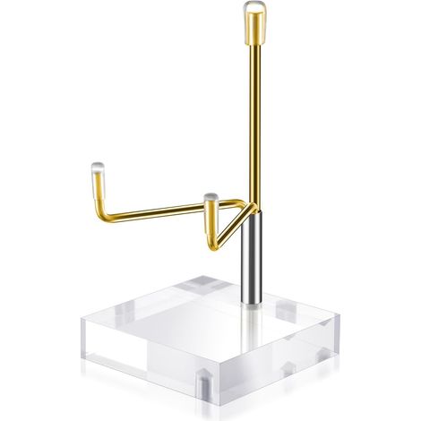 support de présentation réglable avec bras en métal - Chevalet en acrylique - Base transparente - Décoration d'intérieur (1/5)