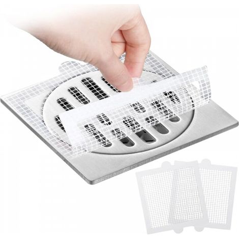30 pièces,Rectangle Attrape-Cheveux jetables pour Douche, Attrape-Cheveux jetable pour Drain de Douche Attrape-Cheveux jetable, Rectangle (1/5)