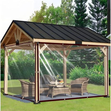 Bâche transparente avec œillets imperméable 2,5 x 4 m pour serre jardin terrasse bateau voiture et enclos pour animaux domestiques (1/5)