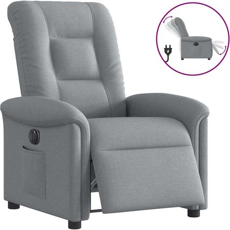 Maison Exclusive - Relaxsessel Elektrisch Hellgrau Stoff
