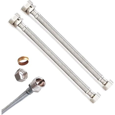 X2 Essentials 15mm x 3/4"" x 30cm Flexible Tap Connector - 9.5mm Bore