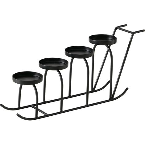Kerzenhalter aus Metall in Form eines Schlittens SLIDO