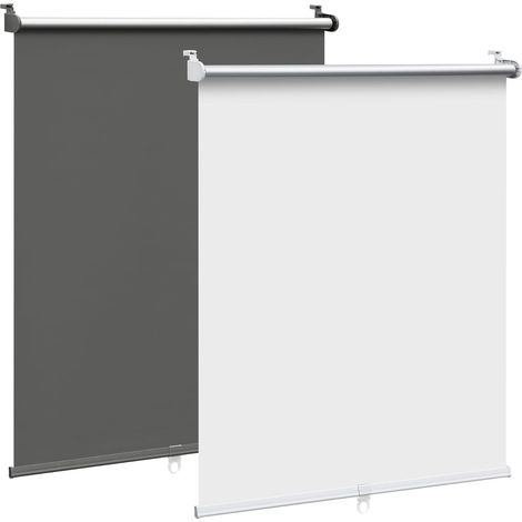 WOLTU Tenda Oscurante Senza Foratura, Tenda a Rullo Coprente Termoisolante per Finestra o Porta, Protezione Privacy Bianco Cordless 80x150 cm