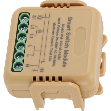 Module de commutateur de relais WiFi 1 canal 16A APP télécommande minuterie vocale variateur de lumière intelligent pour Tuya AC 90 à 250V (1/5)