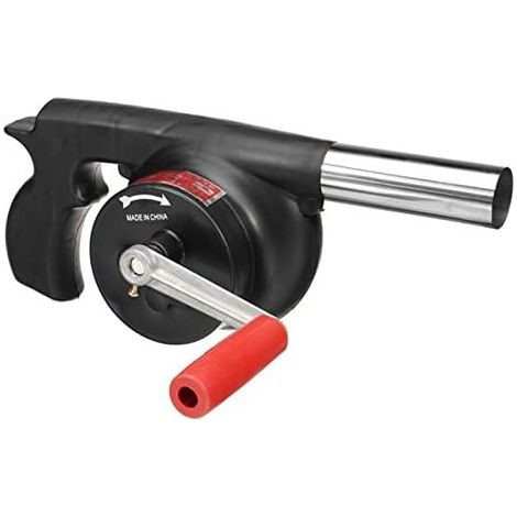 Kochen im Freien, BBQ-Ventilator, Turbinenventilator für BBQ, Feuerbalg, Handkurbelwerkzeug für Camping, Picknick, Herdzubehör