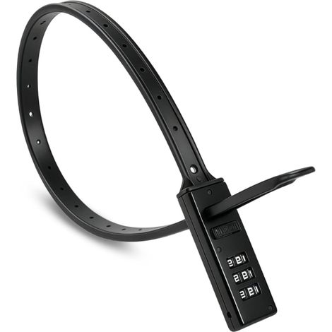 Antivol Vélo Portable à Combinaison 3 Chiffres, Câble Sécurité 56cm pour Vélo, Casque, Trottinette, Poussette, Skateboard, Antivol Ultra-Léger et Flexible, Serrure Nylon Renforcé, Facile à Transporter (1/5)