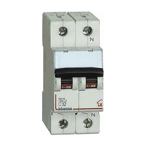 Interruttore magnetotermico 32a Bticino 2 moduli interruzione icn 4,5 ka