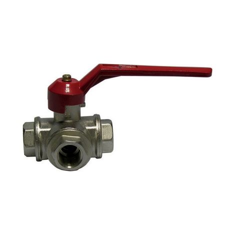 VALVOLA A SFERA A 3 VIE  CON LEVA- 1/2 (DN 15) 50 bar / 725 psi- ITAP- pezzi 1