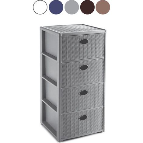 Cajonera P.4 Elegance Gris. 40X40 H 80 Stefanpl