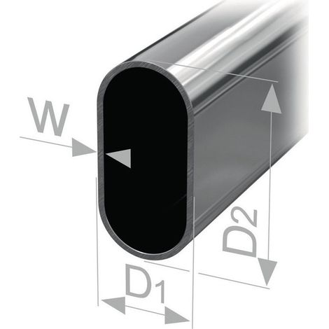 Tube d'armoire ovale, non soudé, acier laiton, hauteur du tube 30 mm, largeur du tube 15 mm, épaisseur de paroi 1 mm, 2500 mm PG