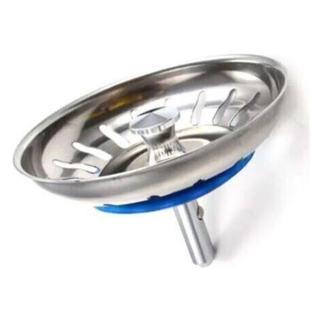 Bouchon Évier Cuisine Filtre avec Goupille Réglable - Universel Cuisine Bouchon Évier, Panier Crépine Pop-Up, Inoxydable, Compatible Lave-Vaisselle (80mm) (1/4)