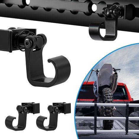 SWANEW Raccordo per rotaia Airlin con gancio, anodizzato nero, rotaia di ancoraggio