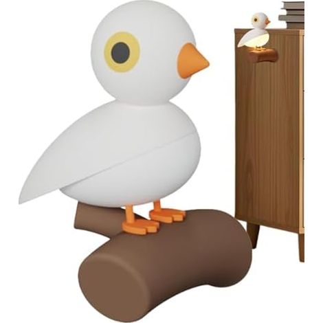 Lampe d'intérieur rechargeable à détecteur de mouvement - Décoration murale magnétique sans fil en forme d'oiseau mignon, veilleuse oiseau à détecteur de mouvement, pour chambre, salon, couloir, escal (1/5)