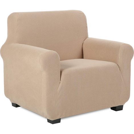 Housse de canapé extensible (1 place, kaki) en élasthanne, antidérapante, anti-taches, idéale pour les animaux de compagnie, les chats et les chiens. (1/5)