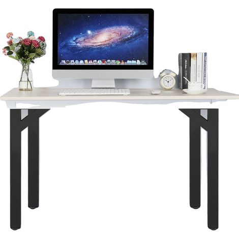 Pieds de table, design en Y, construction en fer durable, noir (1/2)