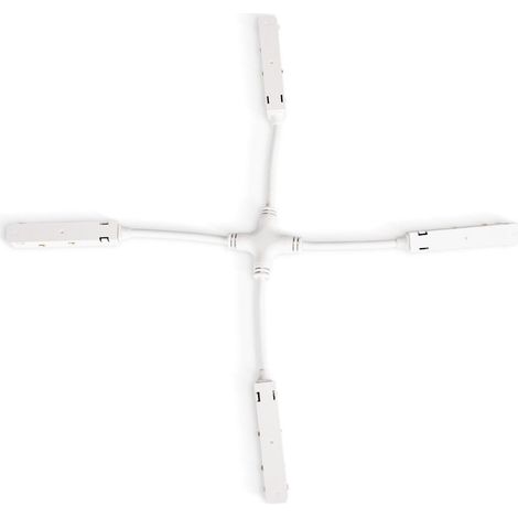 Conector En X Para Carriles Magnéticos 20mm - Blanco (1/5)