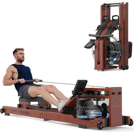 YOSUDA Rameur Musculation d'Appartement​, 16 Niveaux de Résistance, Rameur Magnétique Silencieux avec APP & Écran LCD, Entraînement Cardio, Capacité 160 kg, Rangement Vertical, Assemblage Facile