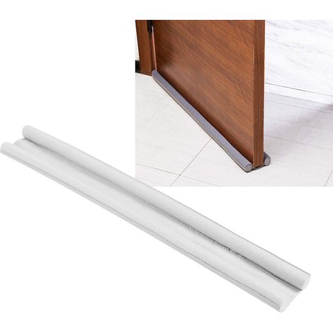 Bande de bas de porte anti-courant d'air, joint d'étanchéité pour porte, coupe-froid adhésif blanc, isolation phonique et thermique, calfeutrage de seuil, lèvre de protection pour sol (1/5)