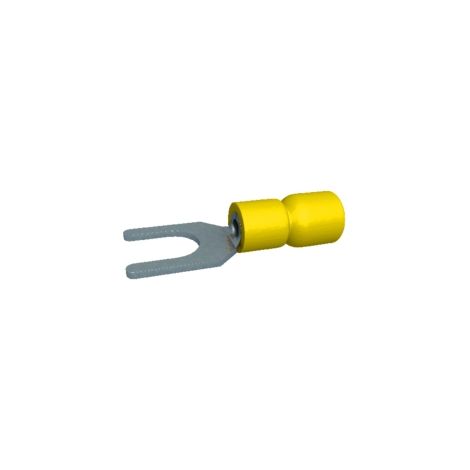 cosses fourche pour vis de 4 mm jaune - boite de 100