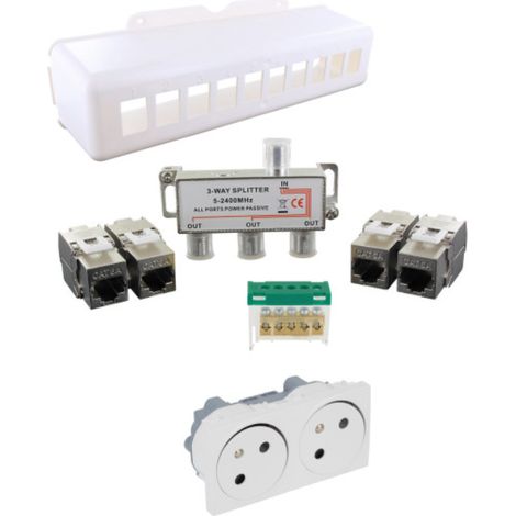 BLM 731152 Kit de communication Grade 3 Plastelbox avec 1 prise double 2P+T