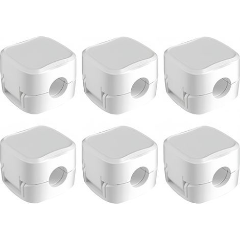 6 Pcs Support de Câble Magnétique,Range Cable Bureau,Cacher le Support de Câble de Chargement de Téléphone,Support de Chargeur de fil Adhésif Fort Pour Table de Nuit,Fournitures de Bureau (Blanc) (1/5)